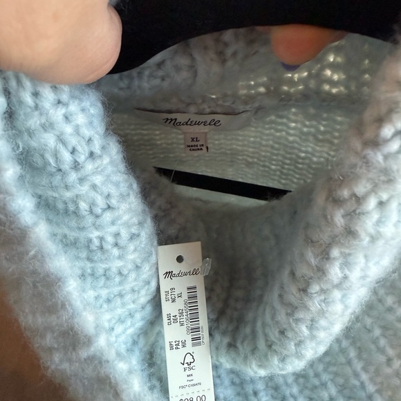 Madewell Light blue Turtleneck Sweater - Picture 4 of 4